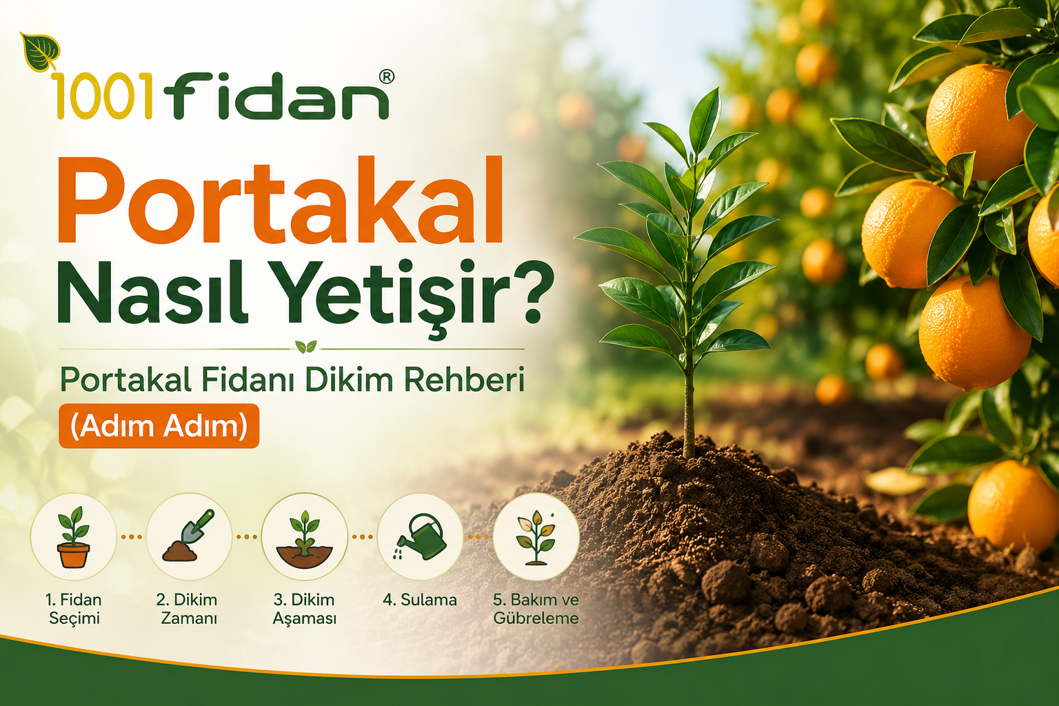 Portakal nasıl yetişir? Adım adım portakal fidanı dikimi, bakım ve sulama rehberi